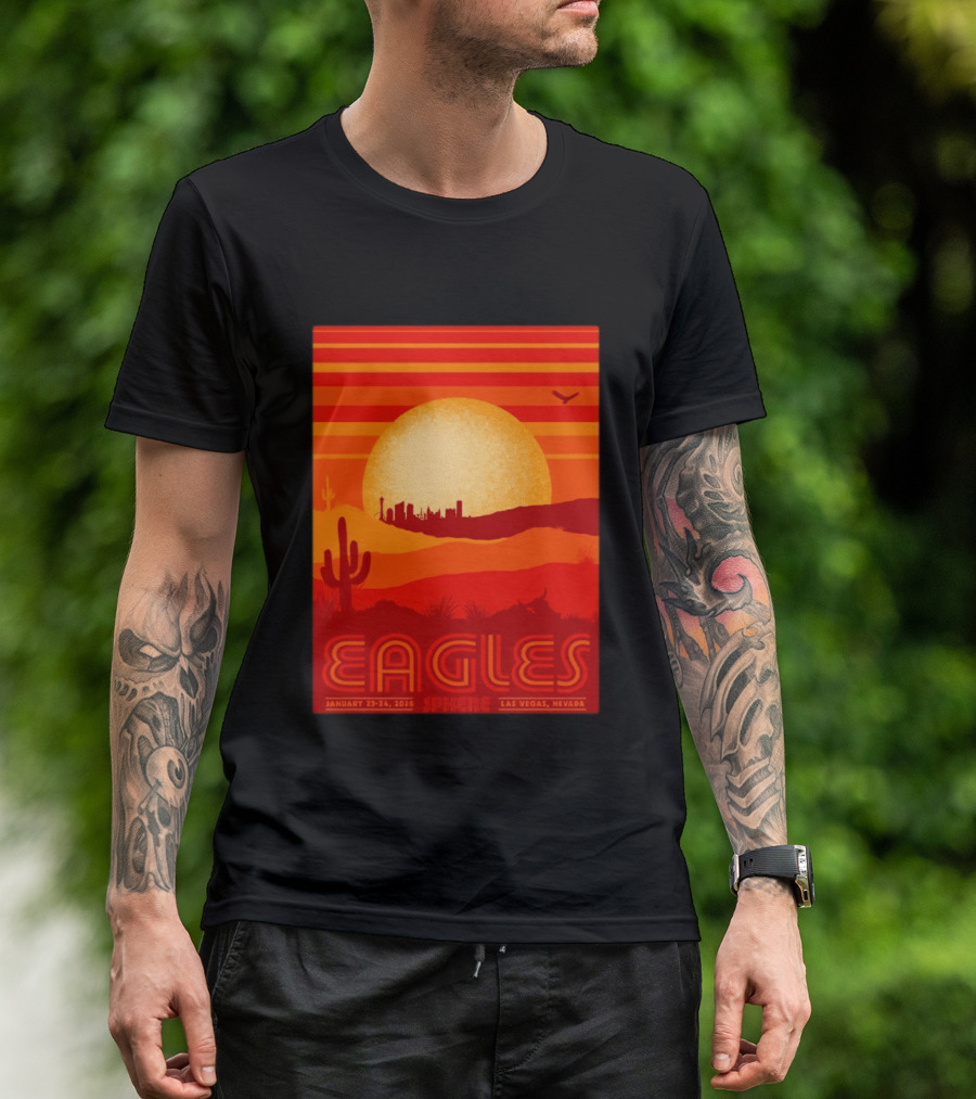 Eagles Live 2026 Sphere Las Vegas January 23 24 Desert Sunset T-Shirt