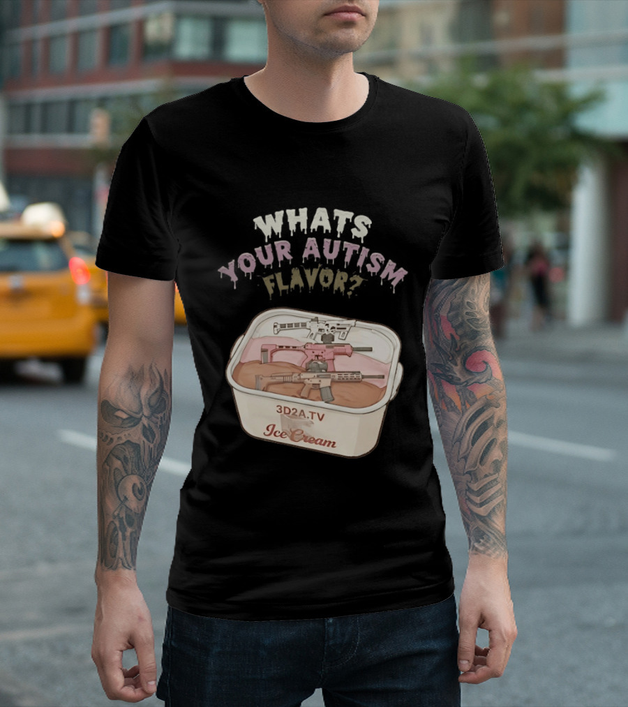 3D2A.TV Ice Cream Whats Your Autism Flavor T-Shirt