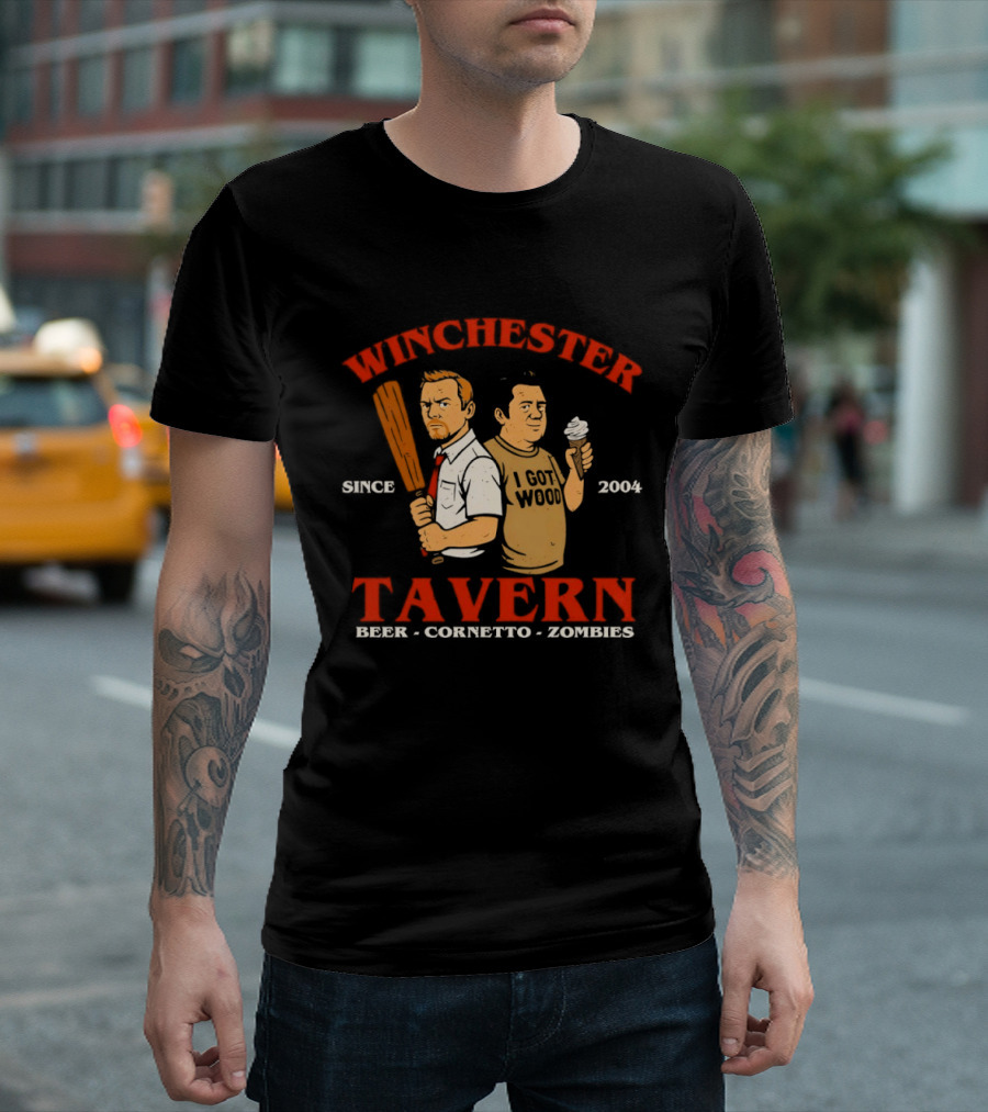 Winchester Tavern Beer Cornetto Zombies Since 2004 T-Shirt