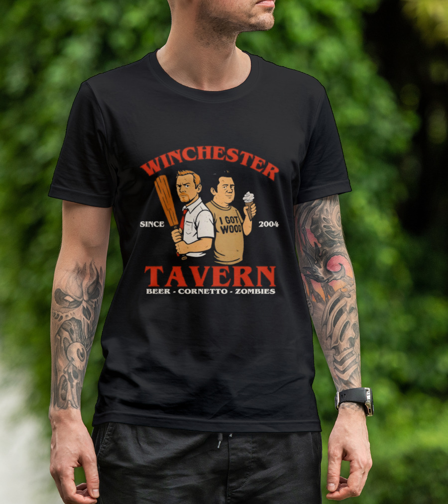 Winchester Tavern Beer Cornetto Zombies Since 2004 T-Shirt