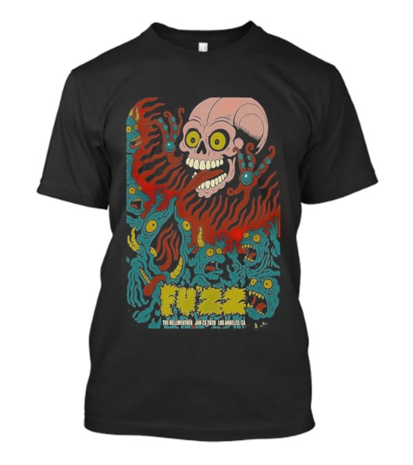 Fuzz Tour Skull Monster Art Los Angeles CA Jan 23 2026 T-Shirt