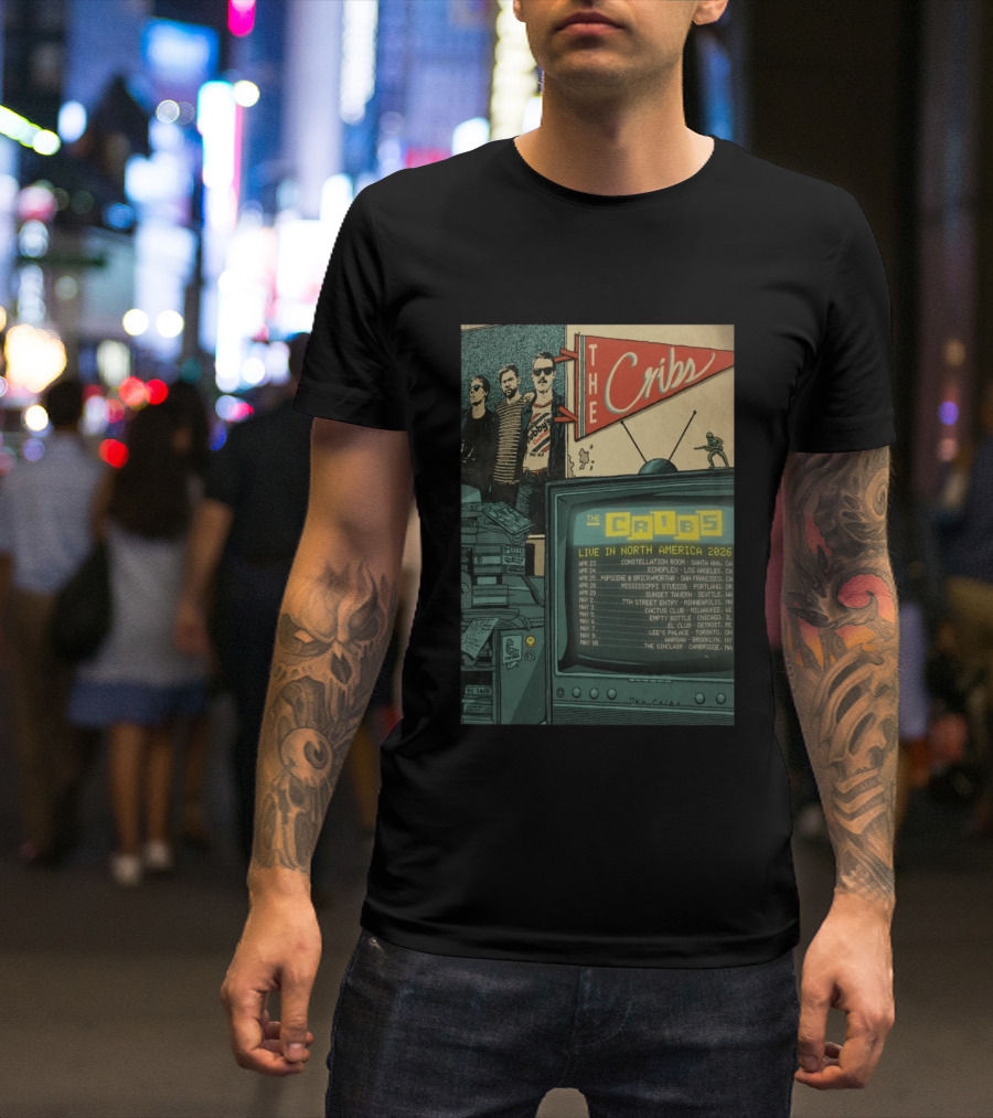The Cribs Live In North America 2026 Tour Dates And Venue Locations T-Shirt