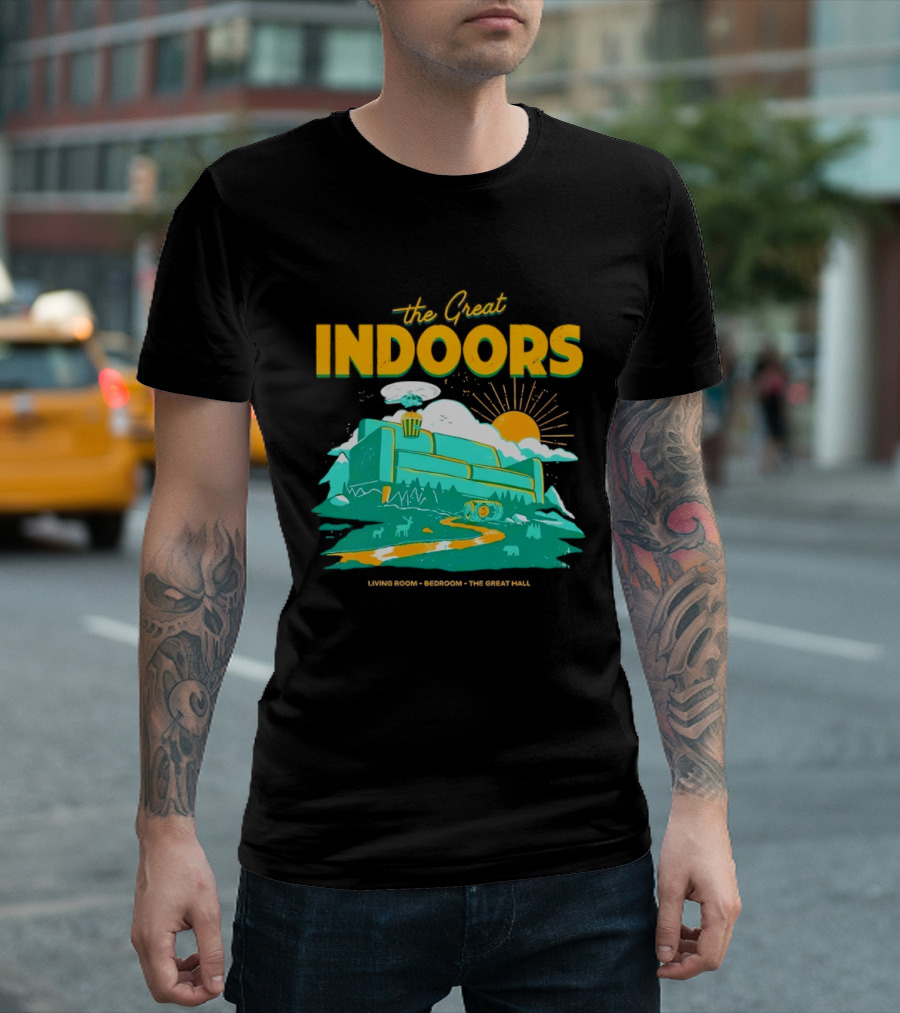 The Great Indoors Living Room Bedroom The Great Hall Couch Nature Sun T-Shirt