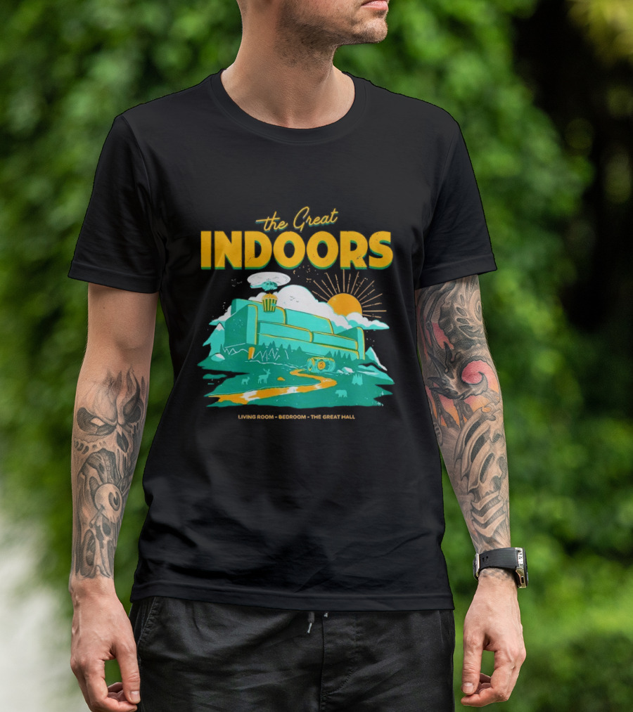 The Great Indoors Living Room Bedroom The Great Hall Couch Nature Sun T-Shirt