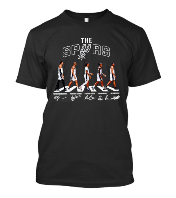 The Spurs Abbey Road Basketball Player Signatures T-Shirt