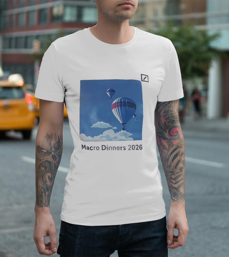 Macro Dinners 2026 Blue Sky Hot Air Balloons T-Shirt