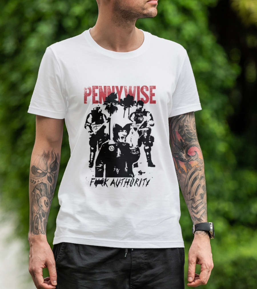 Pennywise Fuck Authority Military Soldiers And Clowns T-Shirt