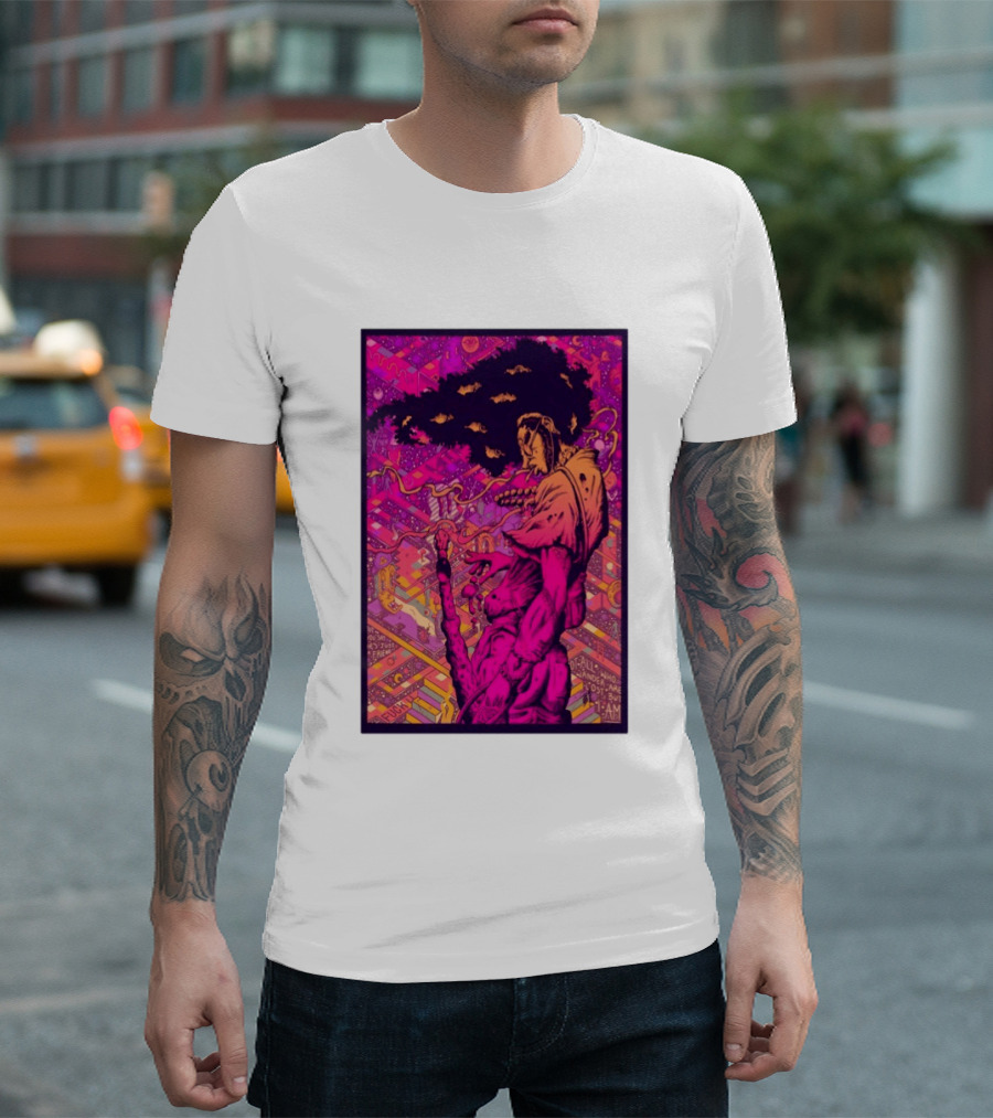 Third Eye Samurai Not All Who Wander Are Lost But I Am Psychedelic Fantasy Scene T-Shirt