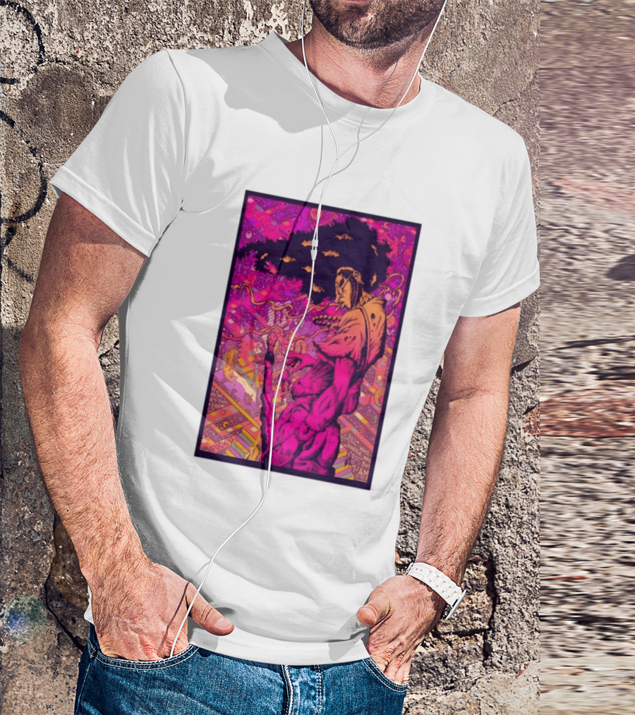 Third Eye Samurai Not All Who Wander Are Lost But I Am Psychedelic Fantasy Scene T-Shirt