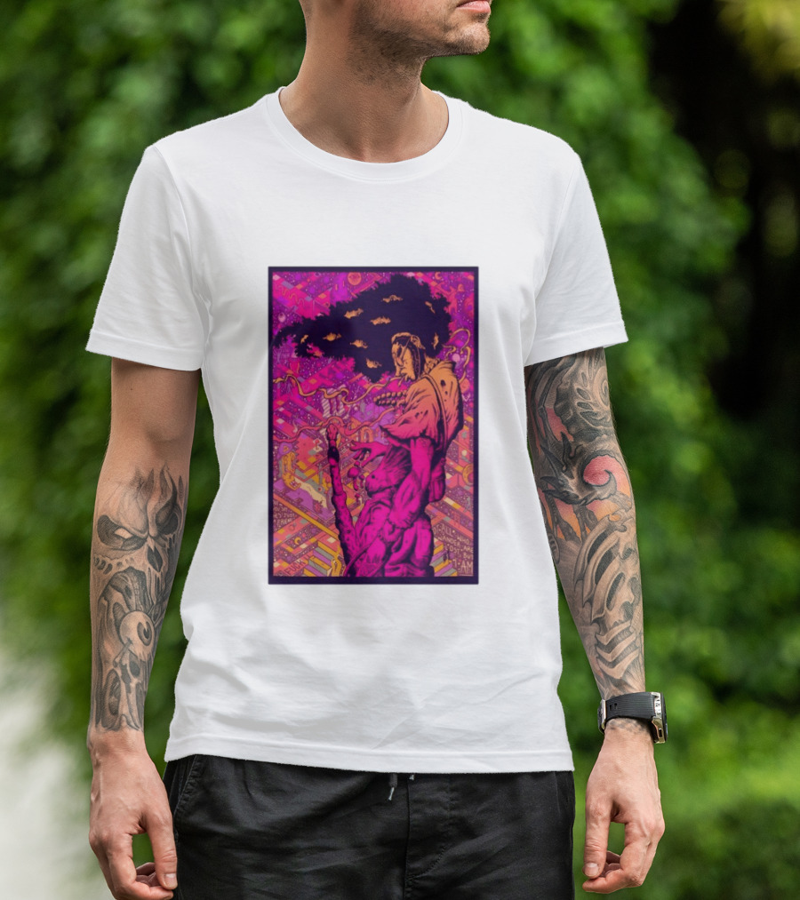 Third Eye Samurai Not All Who Wander Are Lost But I Am Psychedelic Fantasy Scene T-Shirt