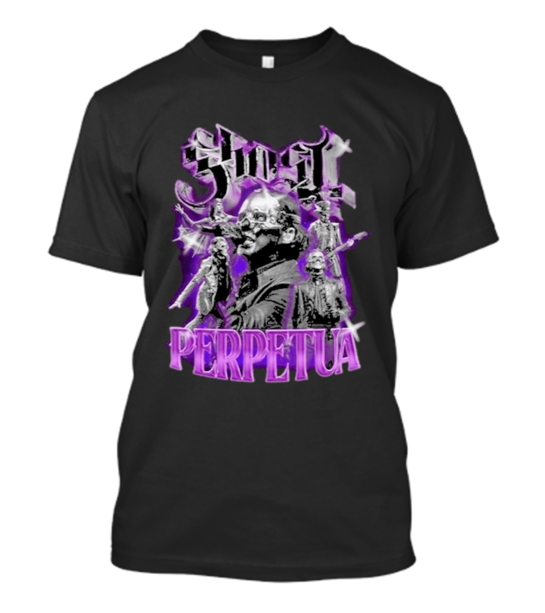 Ghost Perpetua 2026 Band Members Purple Goth Aesthetic T-Shirt