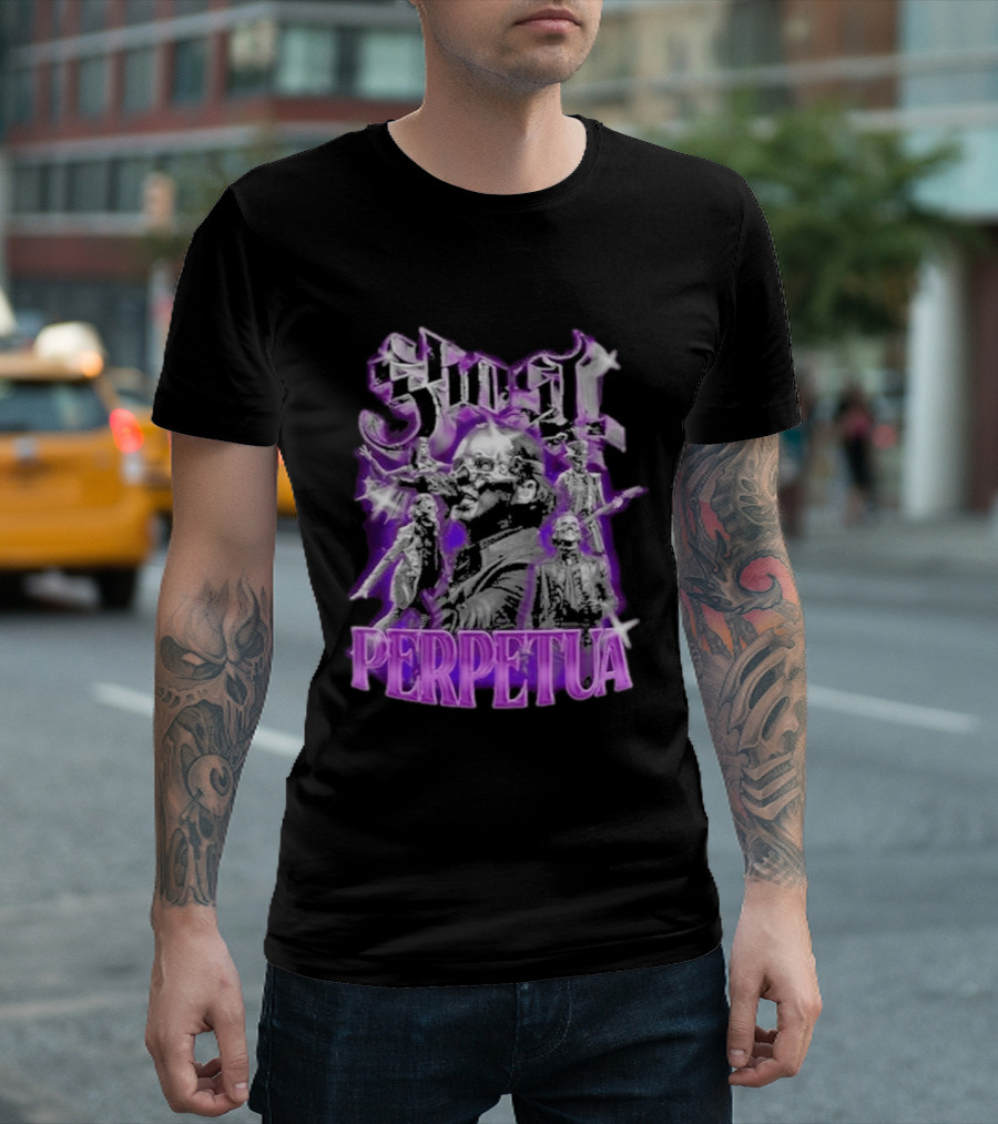 Ghost Perpetua 2026 Band Members Purple Goth Aesthetic T-Shirt