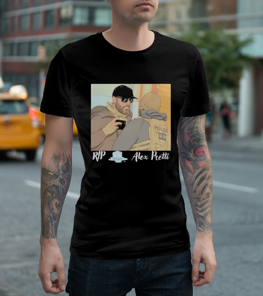 RIP Alex Pretti Melting Ice Justice For Alex Pretti Abolish ICE T-Shirt
