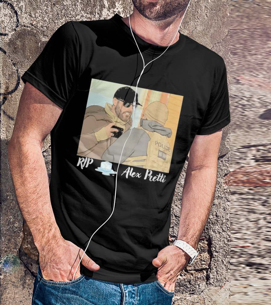RIP Alex Pretti Melting Ice Justice For Alex Pretti Abolish ICE T-Shirt