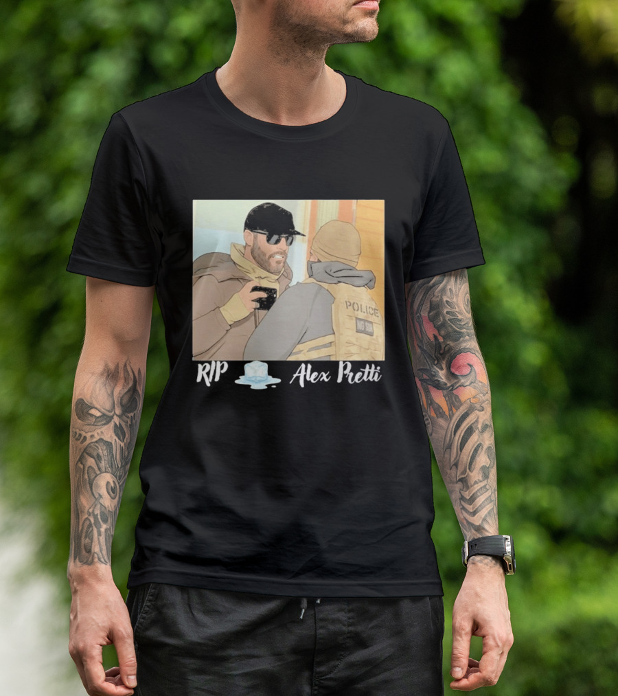 RIP Alex Pretti Melting Ice Justice For Alex Pretti Abolish ICE T-Shirt