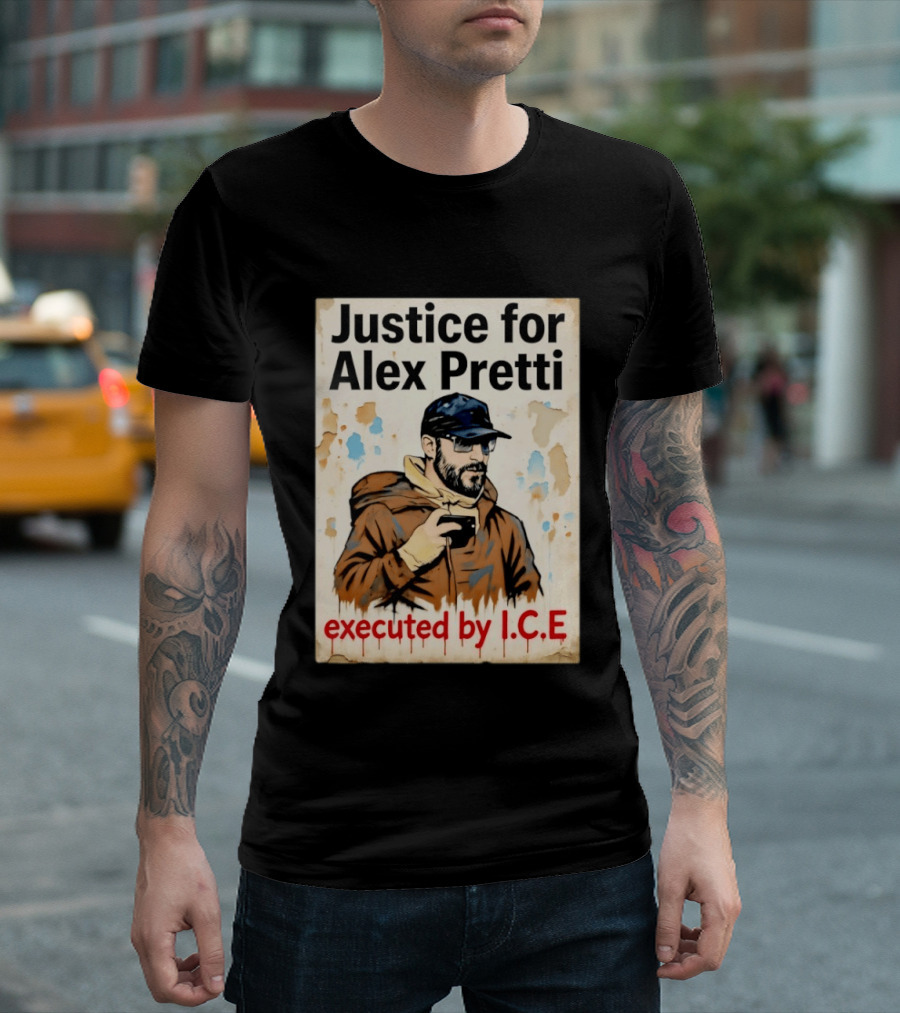 Justice For Alex Pretti Executed By ICE Visual T-Shirt