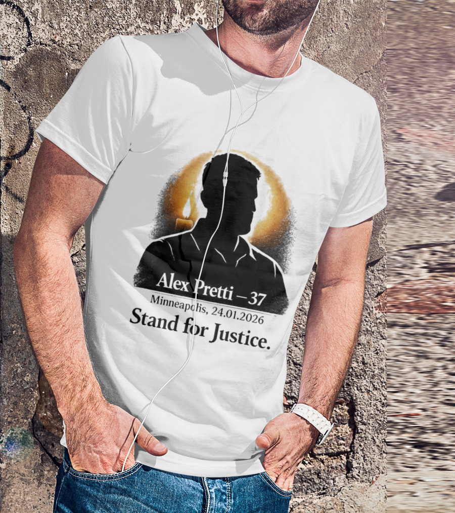Alex Pretti 37 Minneapolis 24.01.2026 Stand For Justice Candle T-Shirt