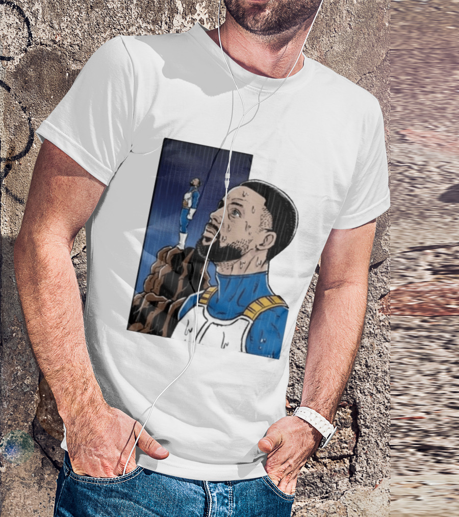 Dragon Ball Z Stephen Curry Vegeta Rainy Day Crossover T-Shirt