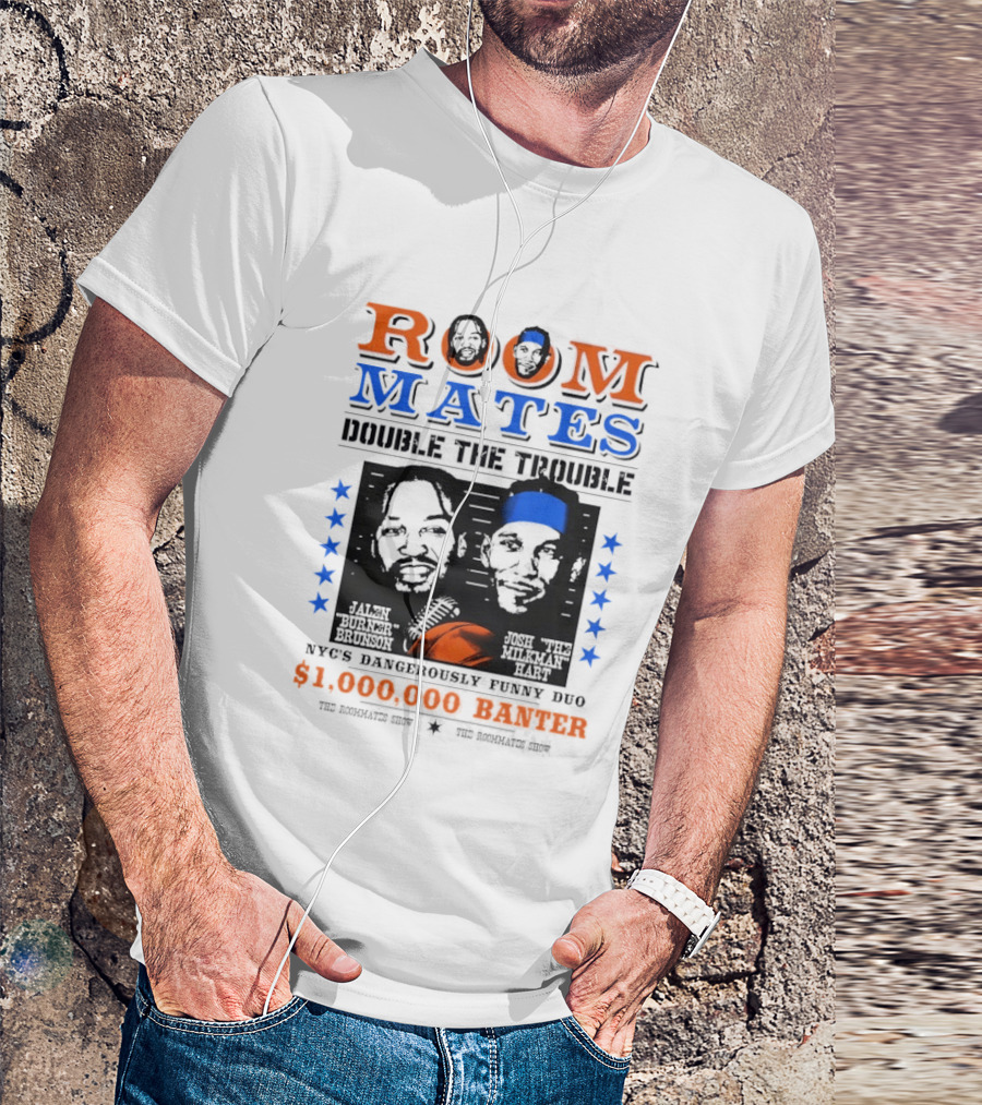 ROOMMATES Double The Trouble New York Knicks Dynamic Duo Million Dollar Hustle T-Shirt