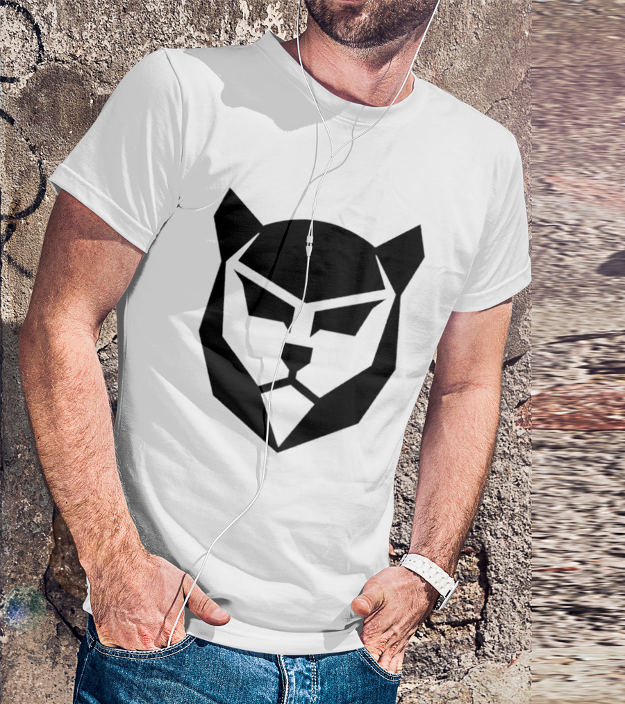 Panther Mask Baseball Geometric T-Shirt
