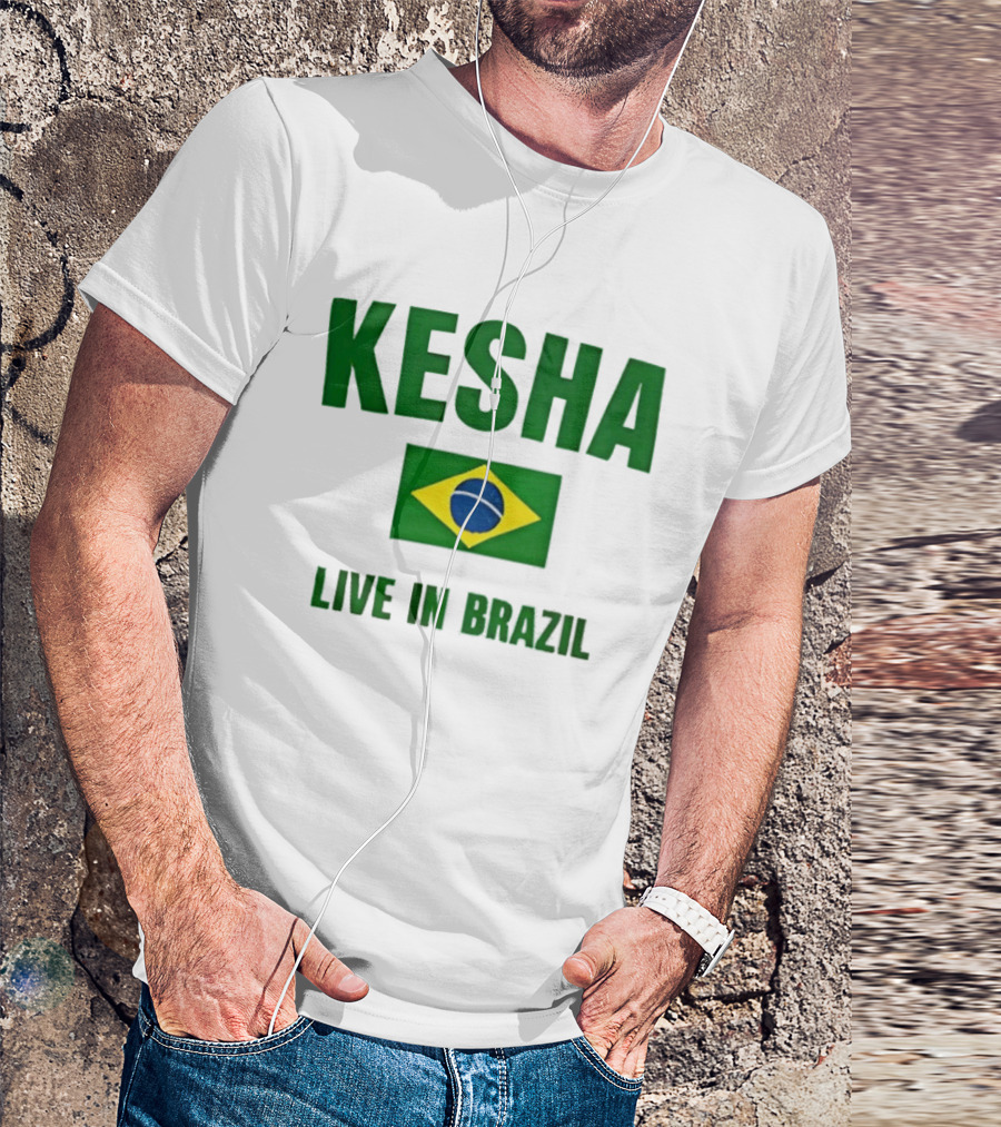 Kesha Live In Brazil Brazilian Flag Event T-Shirt