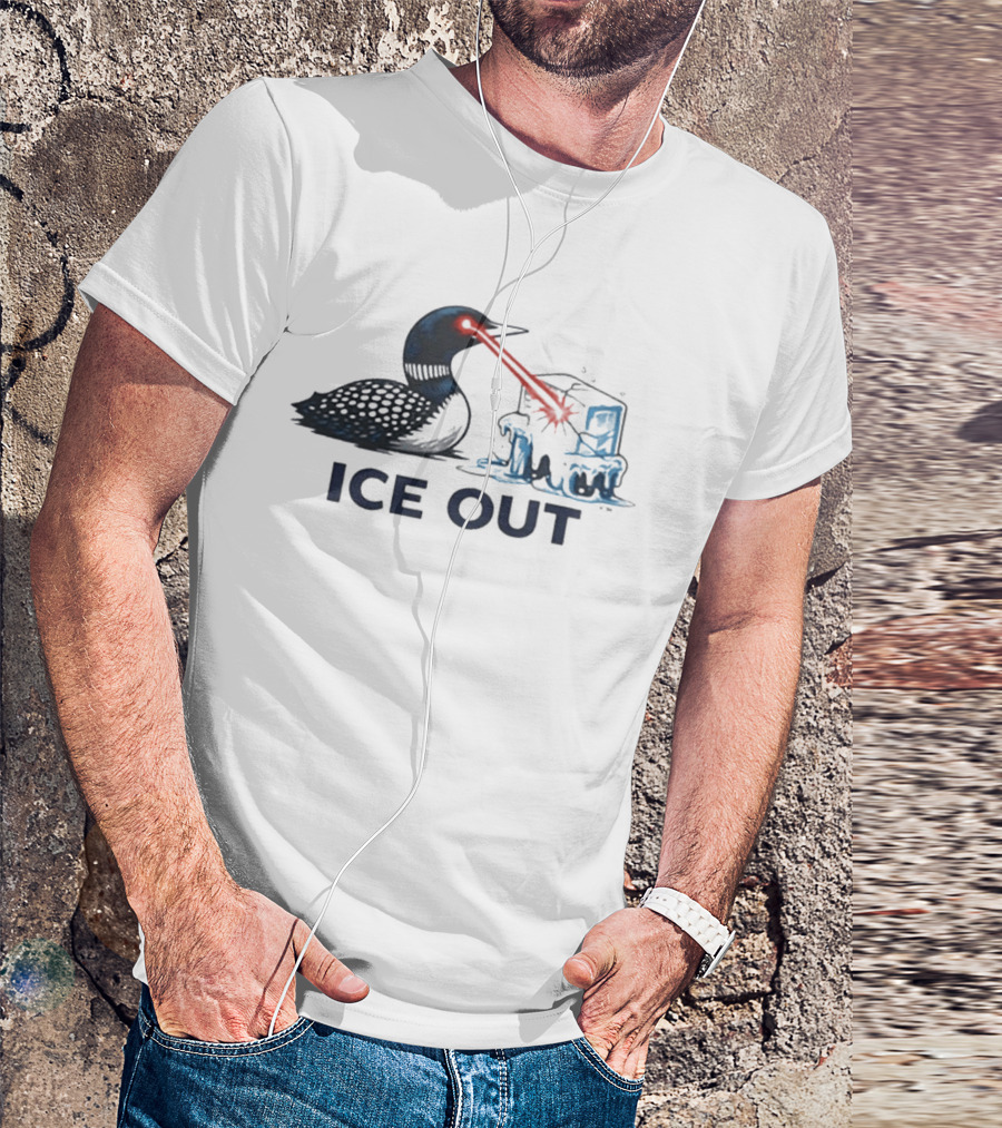 Minnesota Loon Laser ICE OUT Protest T-Shirt