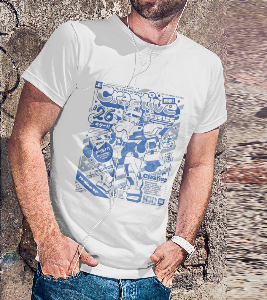 PlayStation Creative Mecha Comic PSM Since 94 Volume 26 T-Shirt