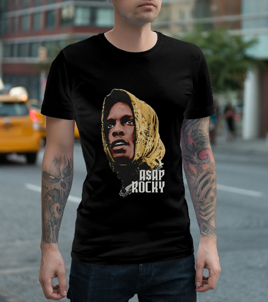 ASAP Rocky Headscarf Style Bandana Fashion Trend T-Shirt