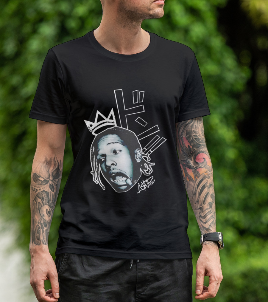 ASAP Rocky VI Big Head Crown Graphic Japan Text Signature T-Shirt