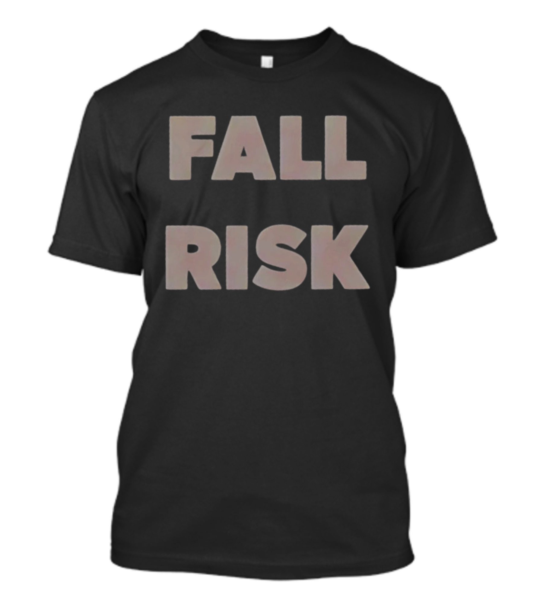 FALL RISK Retro Bold Lettering T-Shirt