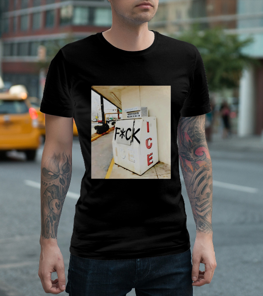F*ck ICE Abolish ICE Message On Ice Bin T-Shirt
