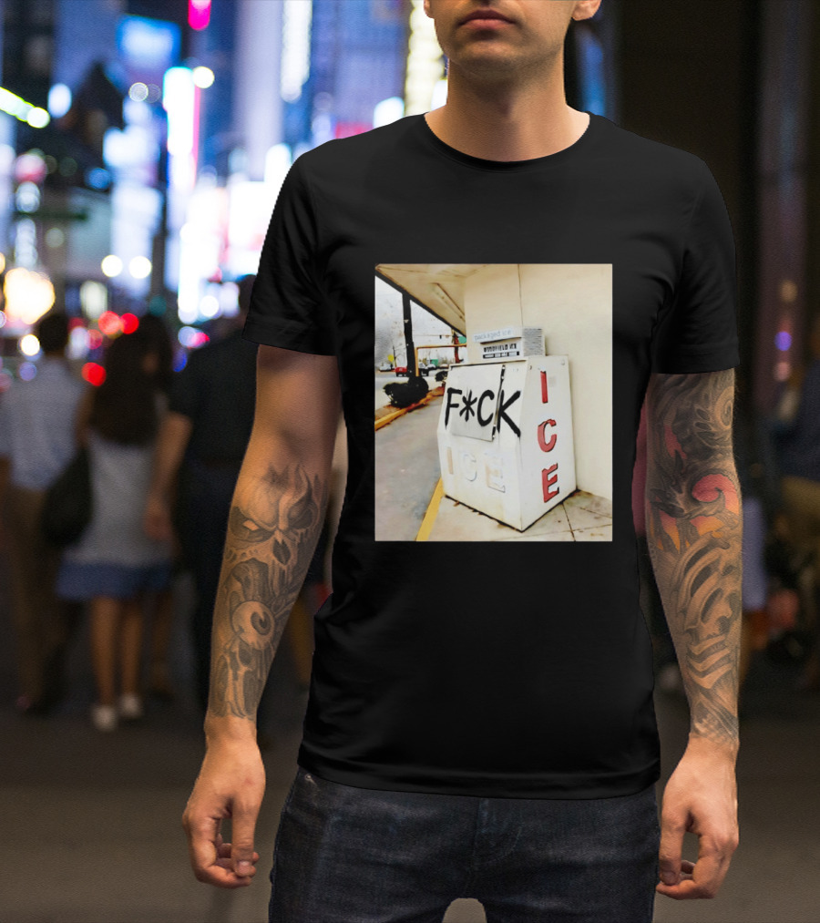 F*ck ICE Abolish ICE Message On Ice Bin T-Shirt