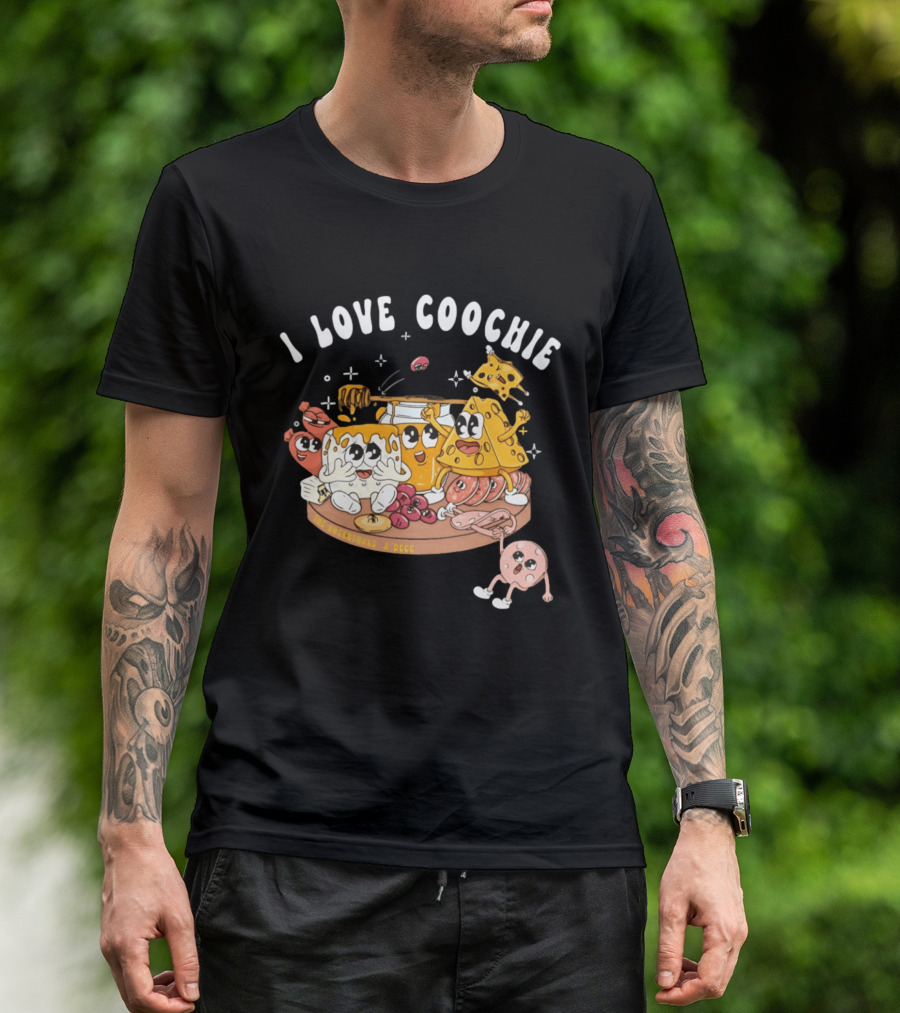 I Love Coochie The Rosenthals X DCCC Cheese Plate Cartoon Characters T-Shirt