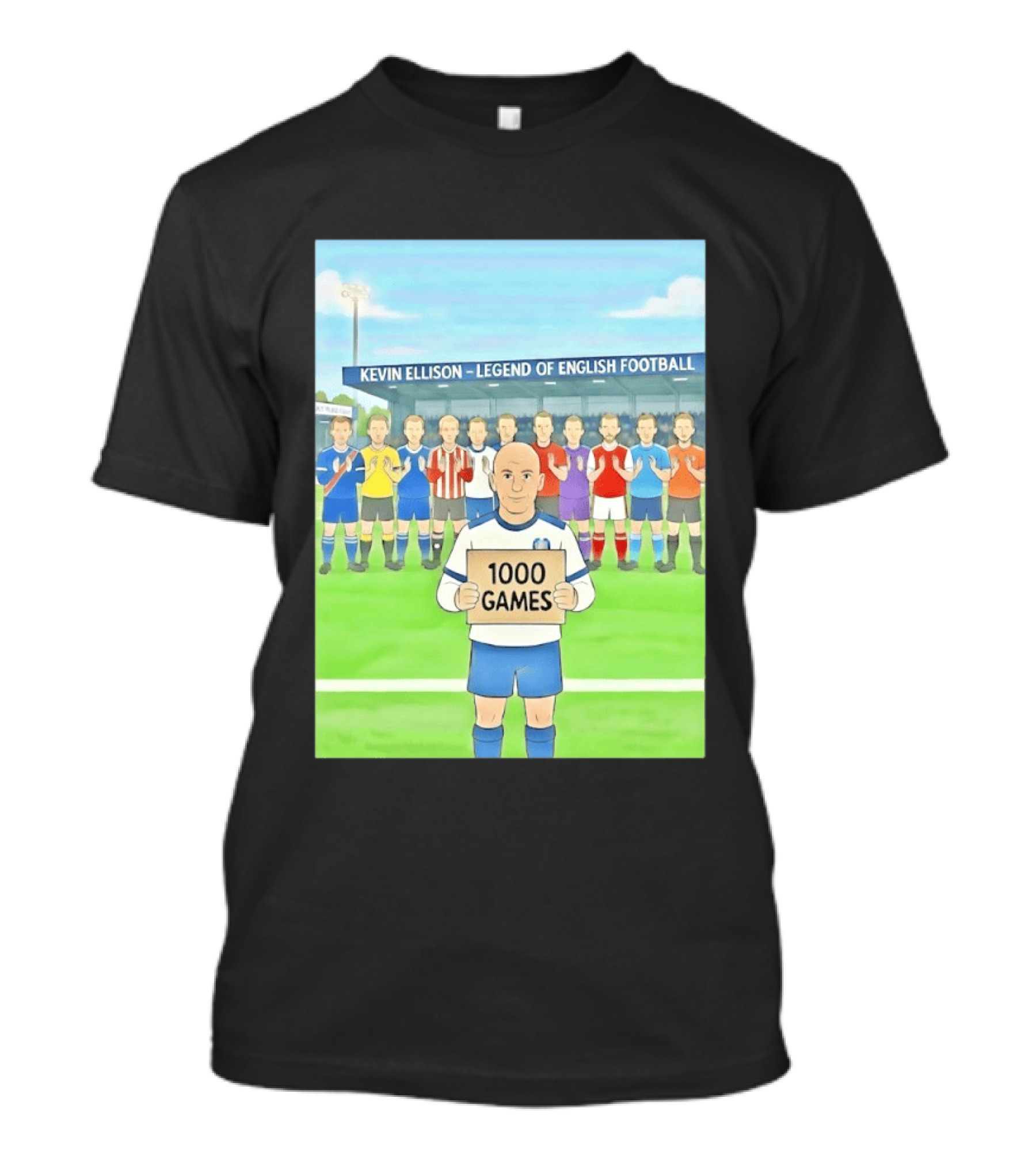 Kevin Ellison Legend Of English Football 1000 Games Celebration T-Shirt