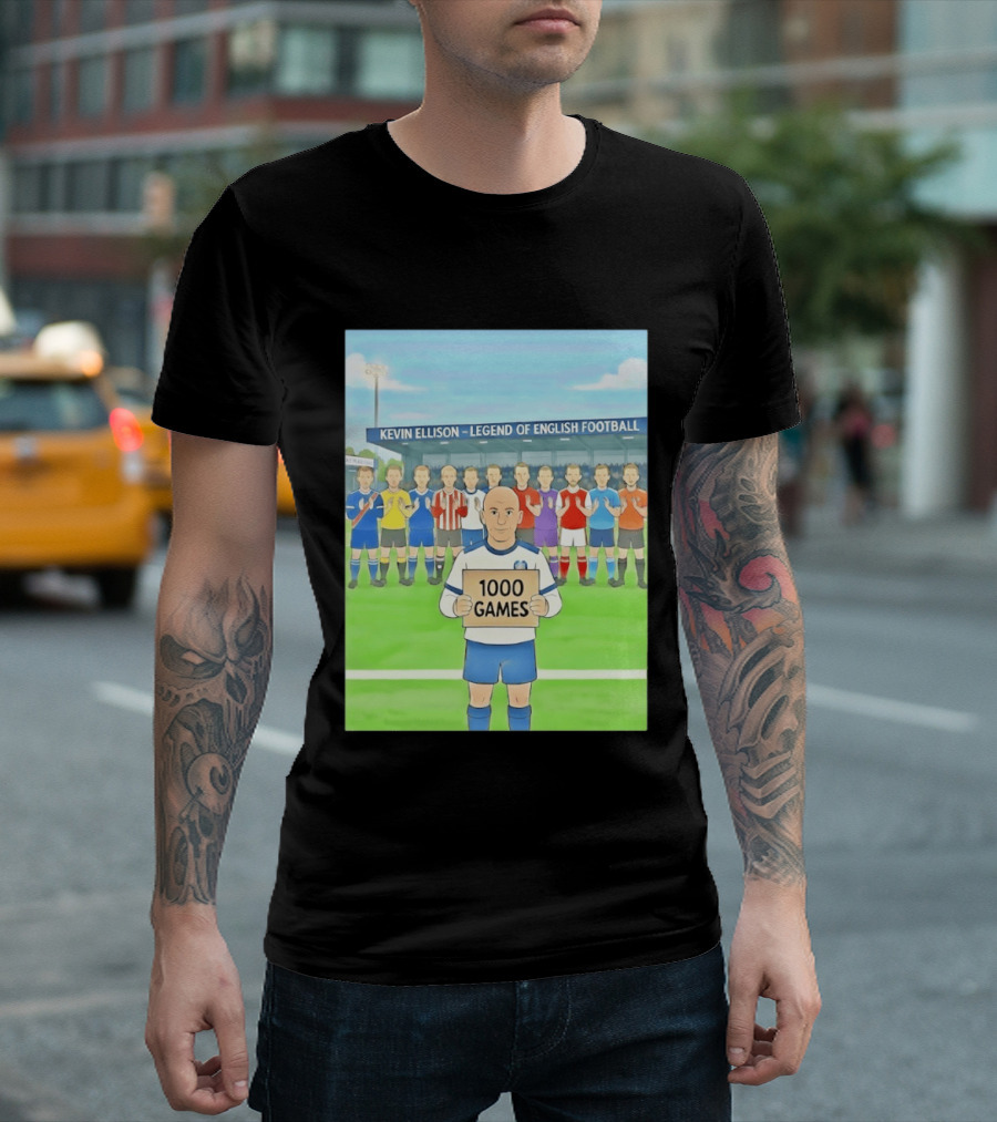 Kevin Ellison Legend Of English Football 1000 Games Celebration T-Shirt