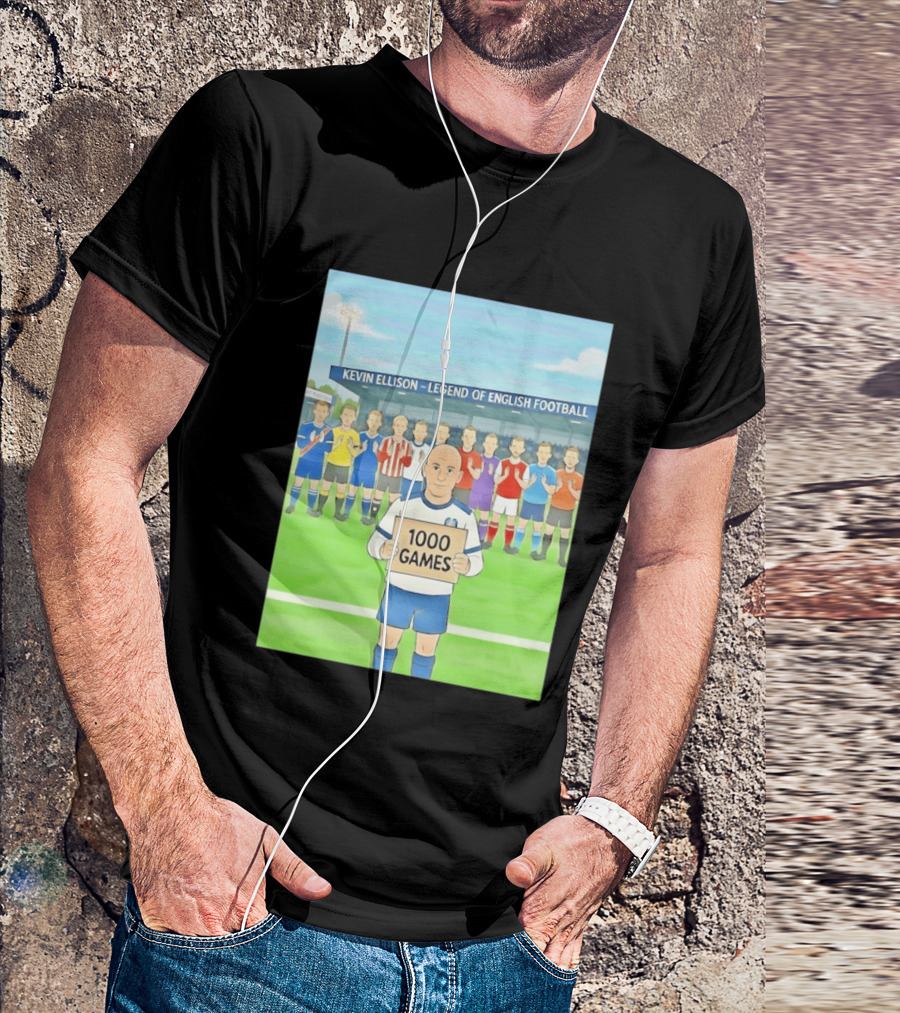 Kevin Ellison Legend Of English Football 1000 Games Celebration T-Shirt