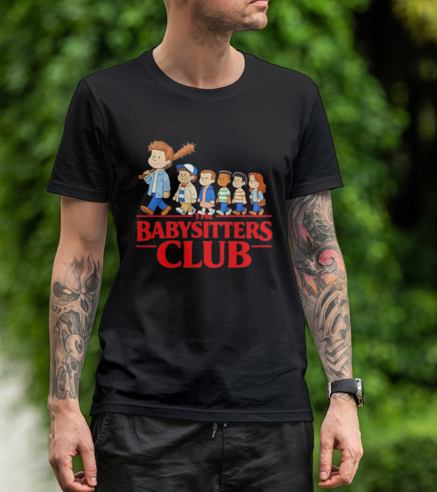 The Babysitters Club Stranger Things Mashup Characters Walking T-Shirt