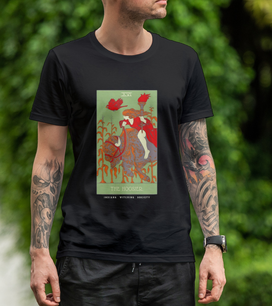 Women Riding Bison The Hoosier XVI Indiana Witching Society T-Shirt