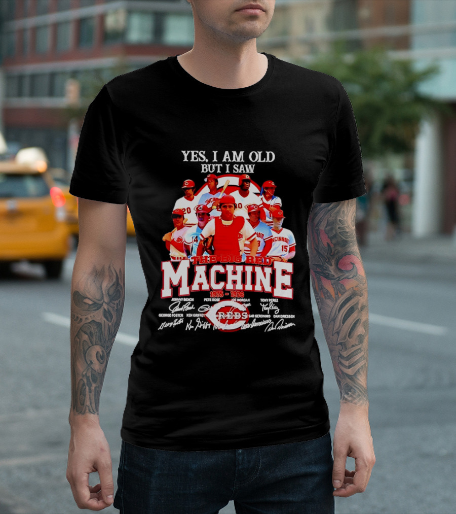 Cincinnati Reds Legendary Players The Big Red Machine 1975 To 1976 T-Shirt