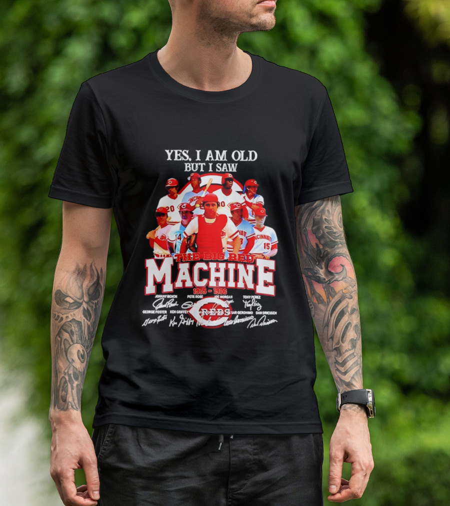 Cincinnati Reds Legendary Players The Big Red Machine 1975 To 1976 T-Shirt