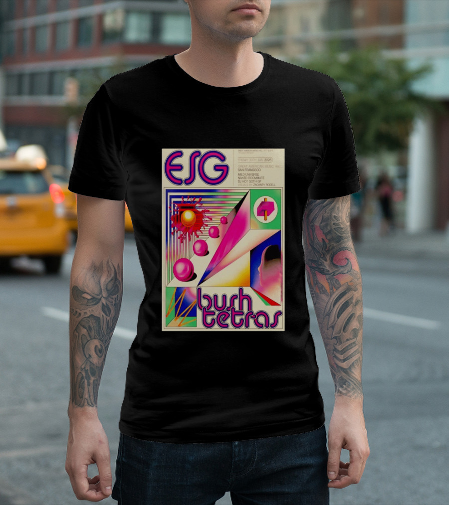 ESG Bush Tetras Live San Francisco January 30 2026 Concert Great American Music Hall T-Shirt
