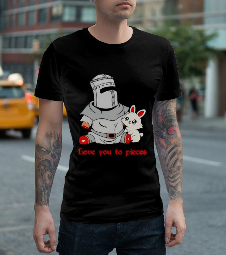 Knight With Amputated Limbs And Bunny Love You To Pieces T-Shirt