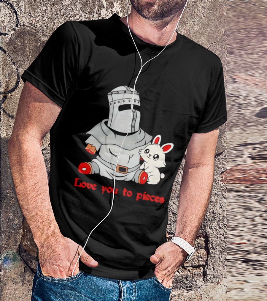Knight With Amputated Limbs And Bunny Love You To Pieces T-Shirt
