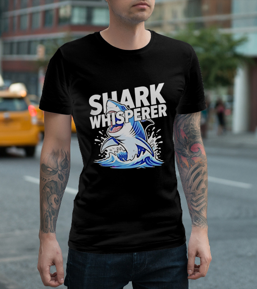 Shark Whisperer Great White Ocean Splash T-Shirt