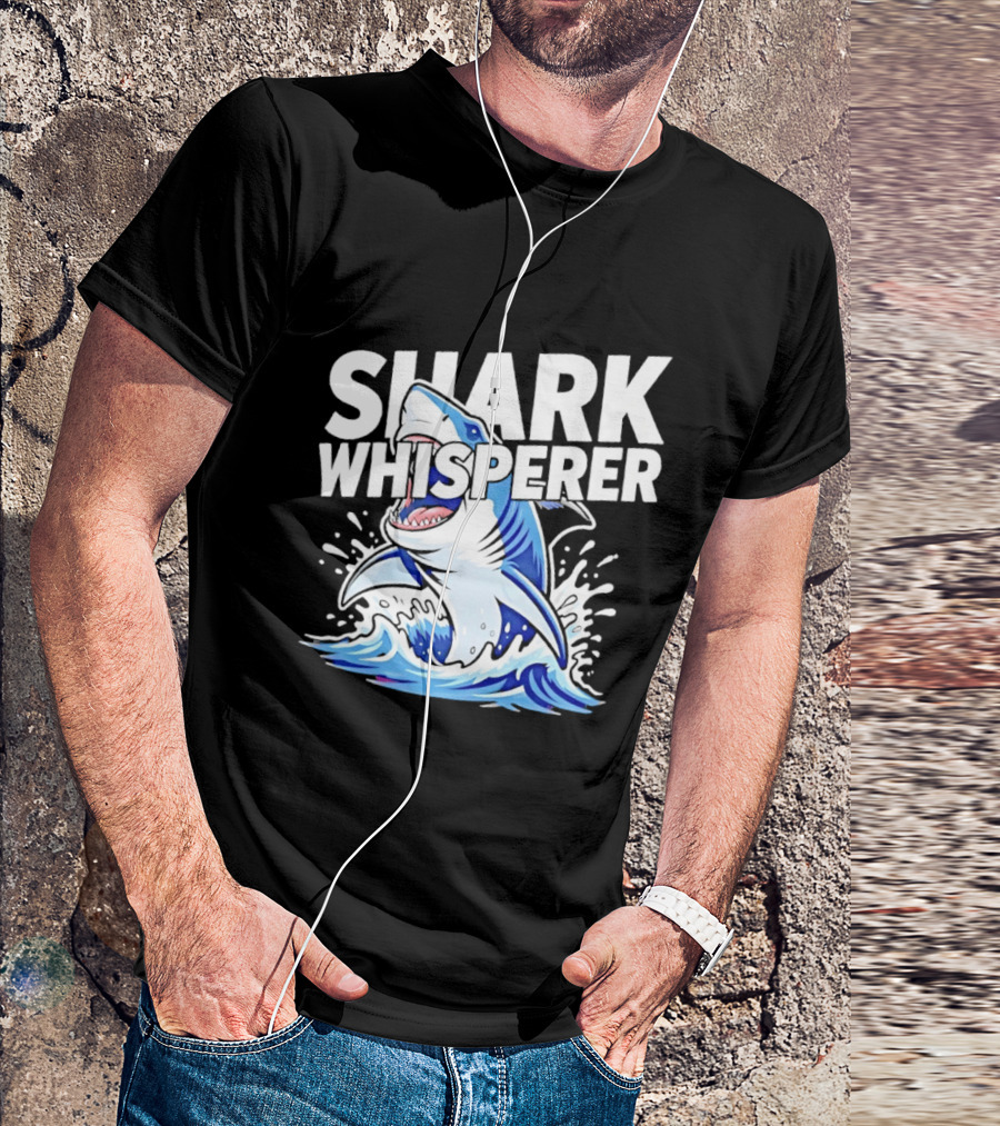 Shark Whisperer Great White Ocean Splash T-Shirt