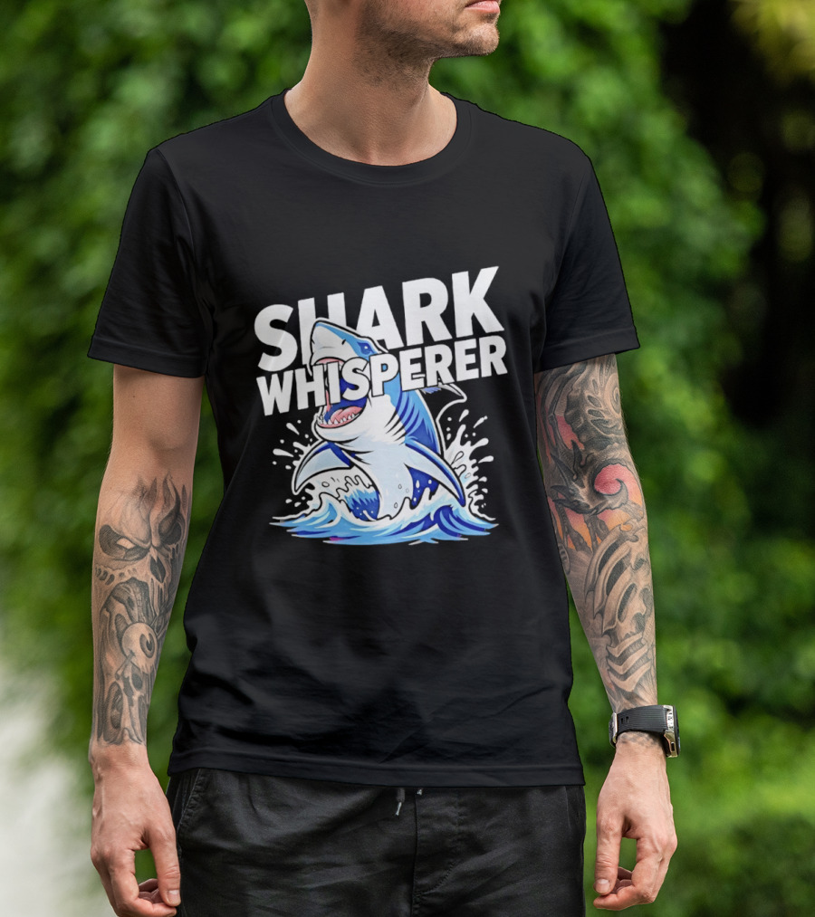 Shark Whisperer Great White Ocean Splash T-Shirt
