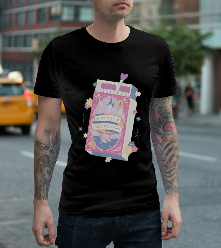 At Last I See The Light Floating Lantern Matchbox Flowers T-Shirt