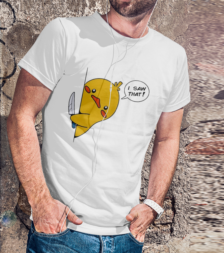 Baby Duck Holding Knife I Saw That Humorous Cartoon Scene T-Shirt