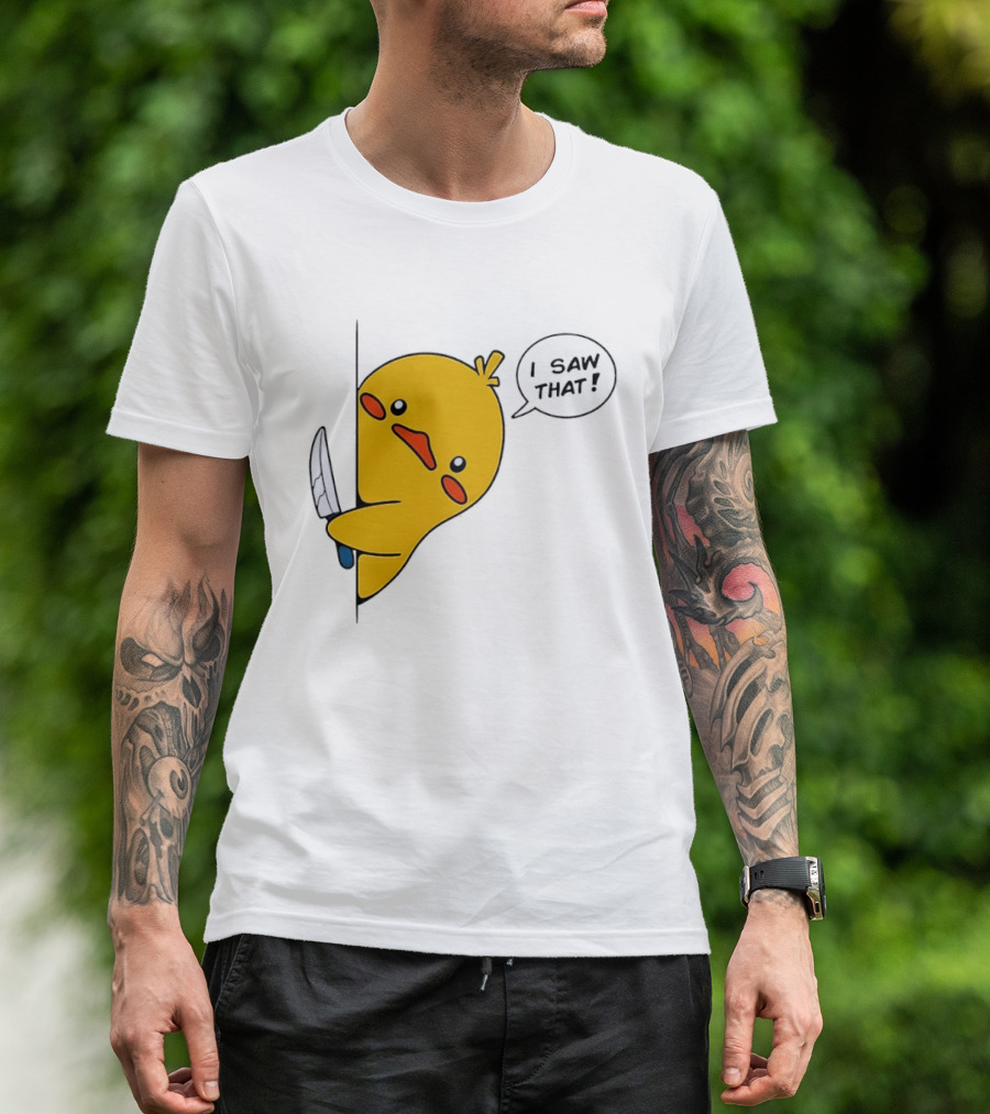 Baby Duck Holding Knife I Saw That Humorous Cartoon Scene T-Shirt