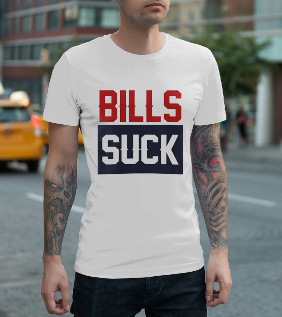 New England Patriots Rivalry Bills Suck Fan Gear T-Shirt